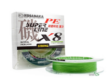 Шнур Kosadaka PE Super Line X8 150м 0,18мм Fluo Green 16кг