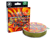 Шнур Scorana Super PE 8 150м 0,12мм 6,22кг green