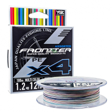 Шнур YGK Frontier X4 100м мультиколор #0.8 8lb