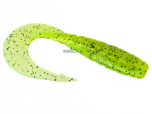 Силікон Fishup Mighty Grub 3,5" 055 - Chartreuse/Black