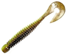 Силикон Jackall Wobbring 3,0" Green Pumpkin Pepper/Light Chartreuse