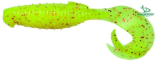 Силикон Keitech Flapper Grub 4,0" - pal#01 Chartreuse Red Flake