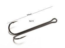 Двійник Kosadaka "Double hook extra long" black KDXL-83 BC №1/0 (5шт/уп)
