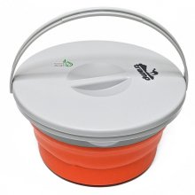 Ведро Tramp складное, силиконовое с крышкой 5л красное (TRC-127-red)