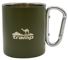 Термокружка Tramp с карабином, olive 350мл (UTRC-122-olive)