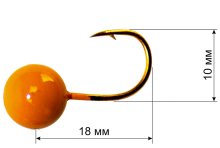 Мормышка летняя DS Карп Classic, gold кукуруза - №4 2г (3шт/уп)