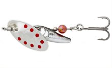 Блешня Savage Gear Sticklebait Spinner №1 4,5г - Dirty Silver Red