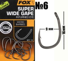 Крючки Fox Edges Super Wide Gape (inturned eye) №06 (10шт/уп)