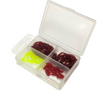 Мотиль силіконовий Lucky John Extra Blood Worm - Mix 2