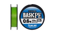 Шнур Sunline Basic PE HG, light green 150м #0.6/0,132мм 10lb/4,5кг(max)