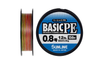Шнур Sunline Basic PE HG, multi color 150м #0.8/0,153мм 12lb/6,0кг(max)