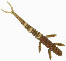 Силикон Fishup Flit 2,0" 045 - Green Pumpkin/Red & Black (9шт/уп)