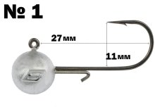 Джиг-головка BKK Round Elite-Classic Bait Keeper №01 - 05г (3шт/уп)