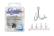 Гачки Gamakatsu потрійні Treble 17F Black size 8