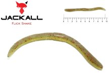 Силикон Jackall Flick Shake 3.8" Solid Yellow/Smoke Red
