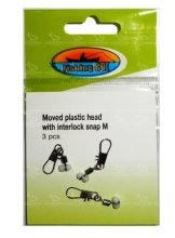Кріплення поплавця Fishing ROI Moved plastic head with interlock snap 5007-M