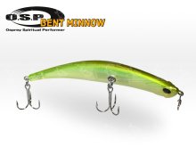 Воблер O.S.P Bent Minnow 130F 20г - G35 Ghost Lime Chart