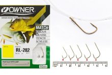 Гачки Owner з повідцем RL-282 size 08, волосінь 0,22мм