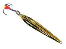 Блешня зимова Lucky John Fin Blade, ланцюжок з трійником, 40мм 2,4г - G