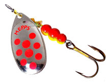 Блешня Mepps Aglia Decoree №4 9,0г срібло/червоні крапки