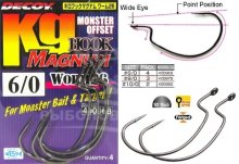 Крючки Decoy оффсетные Worm 26 KG Hook Magnum