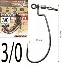 Гачки Decoy офсетні Worm 117 HD Hook Offset size 3/0
