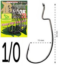 Гачки Decoy офсетні Worm 21 Digging Hook size 1/0