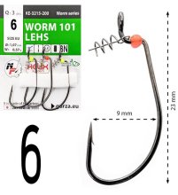 Крючки офсетные Gurza Worm 101 LEHS KE-3215 №06