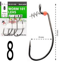 Крючки офсетные Gurza Worm 101 LEHS KE-3215 №08