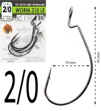Крючки офсетные Gurza Worm 310 LE BN KE-3210 №2/0