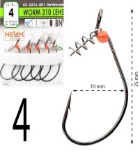 Крючки офсетные Gurza Worm 310 LEHS KE-3216 №04