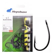Гачки Hayabusa L-1 Black Nickel №08, 10шт