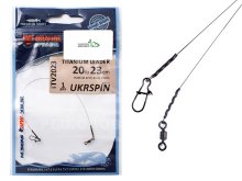 Поводок Ukrspin Orange Spinning титановый мат.AFW 9кг 23см с вертлюгом