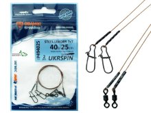 Поводок Ukrspin Orange Spinning 7х7 AFW 25см 18кг (2шт/уп)