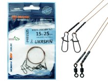 Поводок Ukrspin Orange Spinning 7х7 AFW 25см 7кг (2шт/уп)
