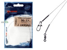 Поводок Ukrspin Orange Spinning титановый мат.AFW 14кг 17см с вертлюгом