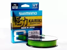 Шнур Shimano Kairiki 8 PE Mantis Green 300м 0,23мм 22,5кг
