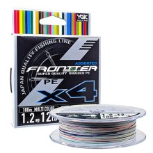 Шнур YGK Frontier X4 100м мультиколор #0.8 8lb
