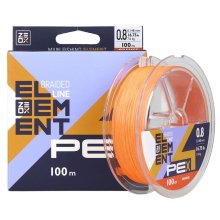 Шнур ZEOX Element PE X4 Orange 100м