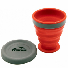 Стакан складной Tramp силиконовый с крышкой 200мл terracota (TRC-126-terracota)