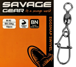 Вертлюг із застібкою Savage Gear Eggsnap Swivel BLN - №02 M/23кг (10шт/уп) Вертлюг із застібкою Savage Gear Eggsnap Swivel BLN - №02 M/23кг (10шт/уп)