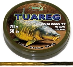 Повідцевий матеріал Katran Braided Hook Links Tuareg 20m 30lb Camo Brown Black
