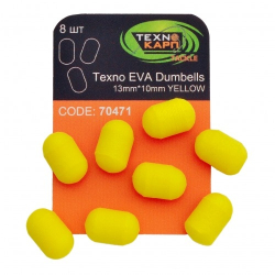 Насадка Technocarp Techno EVA Dumbells 13x10мм Yellow (8шт/уп)