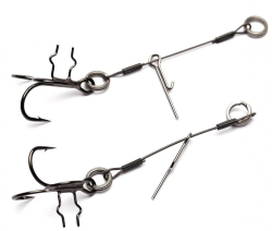Оснастка Savage Gear Carbon49 T-Treble Spike Stingers #2/0 11,5см, 2шт Оснастка Savage Gear Carbon49 T-Treble Spike Stingers #2/0 11,5см, 2шт