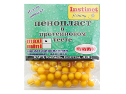 Пенопласт в протеиновом тесте "Instinct" maxi кукуруза Пенопласт в протеиновом тесте "Instinct" maxi кукуруза
