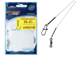 Поводок Ukrspin Orange Spinning титановый мат.Orange 12кг 22см с вертлюгом Поводок Ukrspin Orange Spinning титановый мат.Orange 12кг 22см с вертлюгом