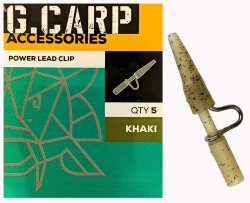 Клипса Golden Catch G.Carp Power Lead Clip, khaki (5шт/уп)