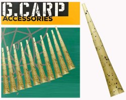 Конус Golden Catch G.Carp Naked Line Tail Rubbers 38мм, Khaki (10шт/уп)