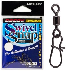 Вертлюг із застібкою Decoy SN-9 Swivel Snap #1 (6шт/уп)