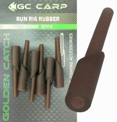 Клипса Golden Catch Run Rig Rubber, brown (6шт/уп) Клипса Golden Catch Run Rig Rubber, brown (6шт/уп)